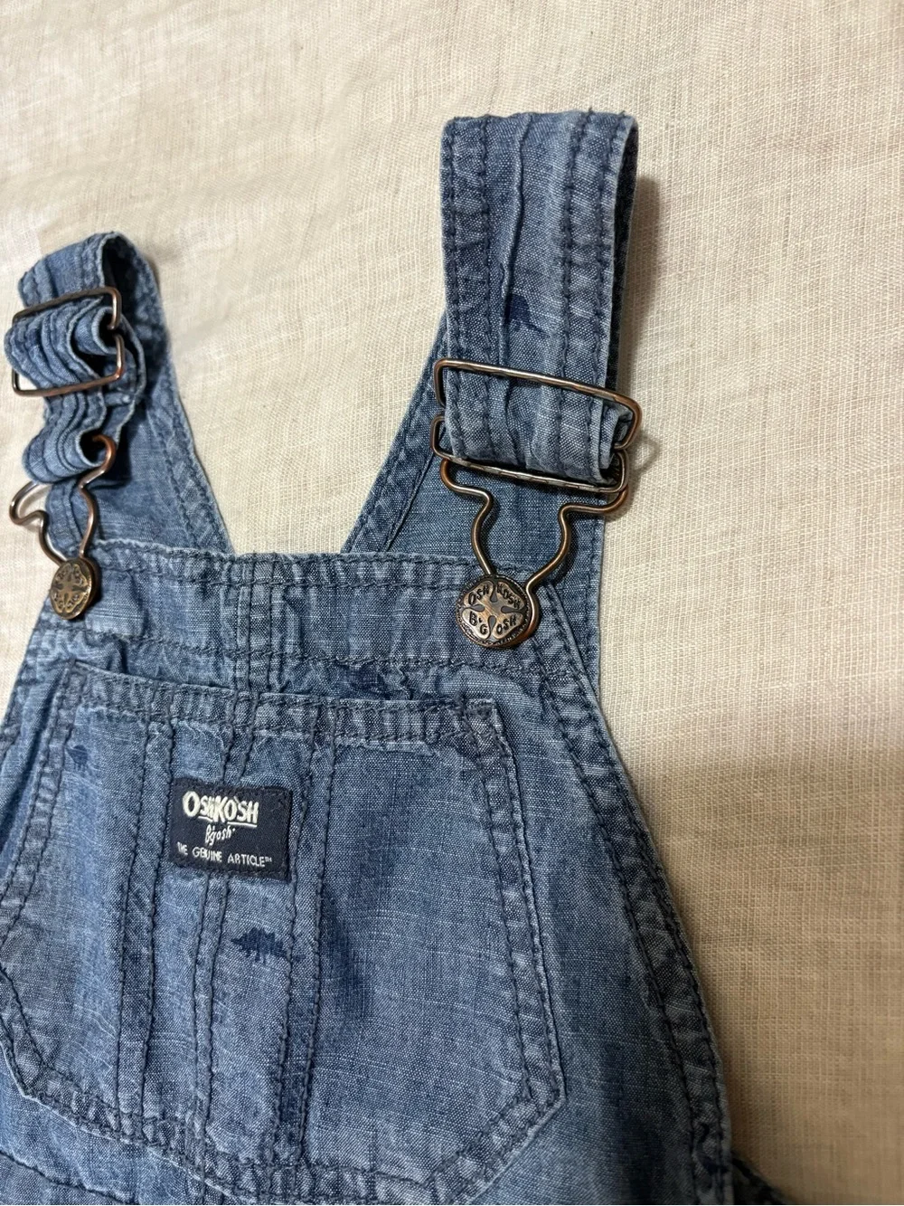 OshKosh B'gosh Light Blue Denim Embroidered Kids Overalls